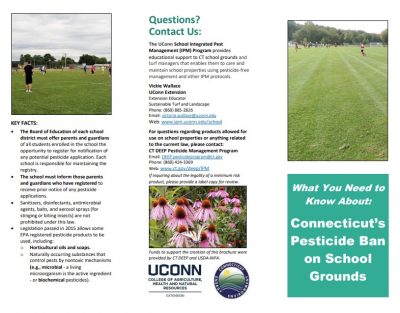 UConn Pesticide Ban brochure